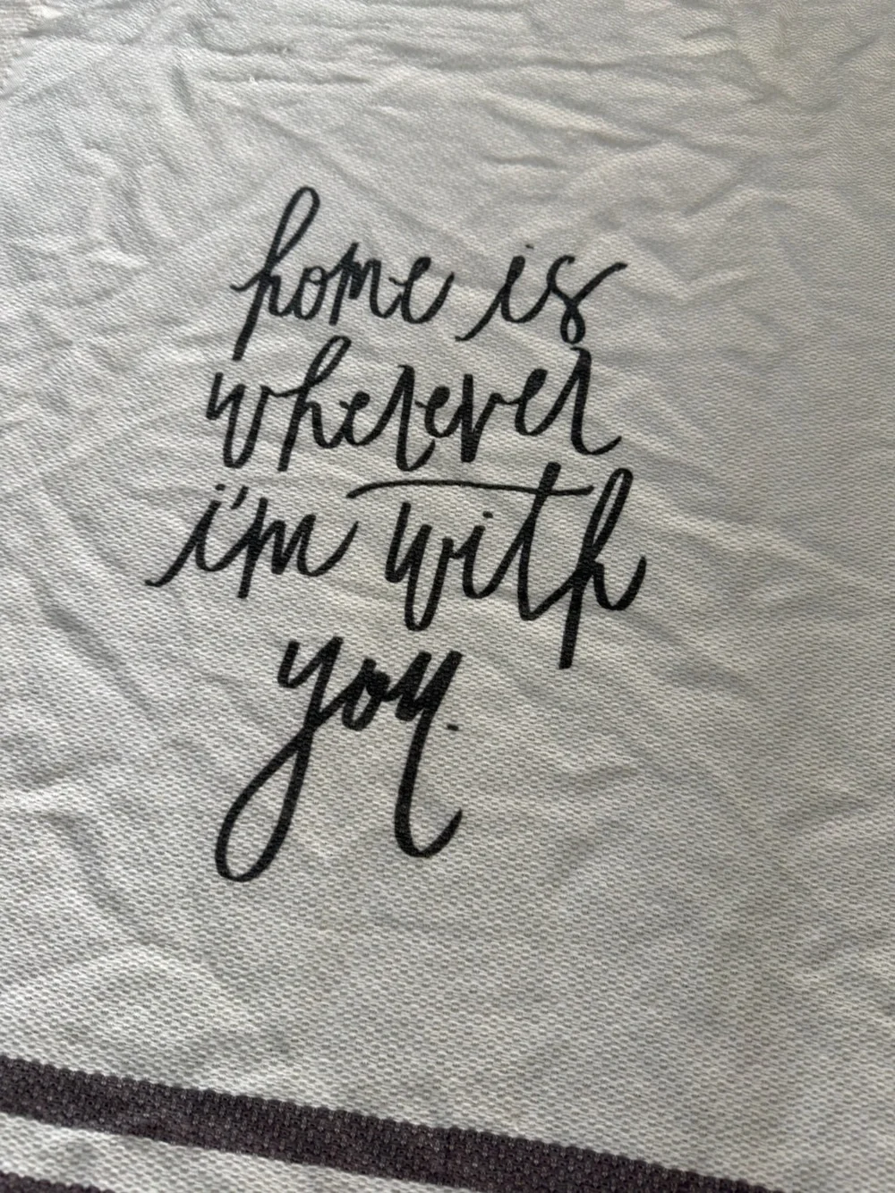 Blanket “home is wherever I’m with you” cream color